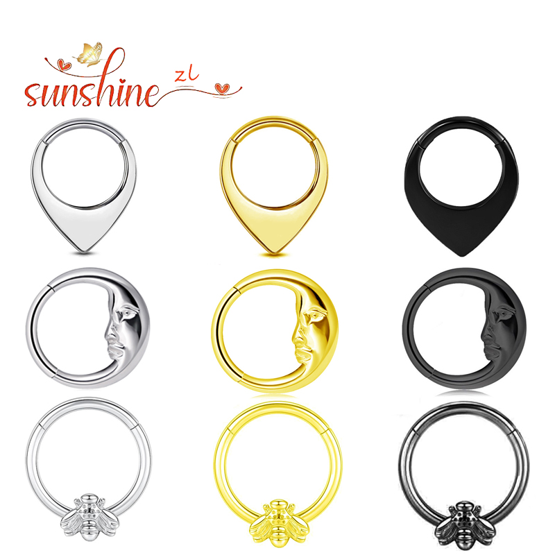 Body Piercing Quality Jewelry - 1PS Edelstahl Hochwertiger Wassertropfen Septum Piercing