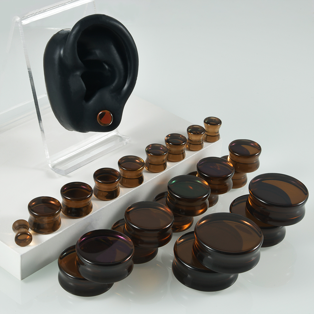 Body Piercing Quality Jewelry - 1 paar Top Qualität Schillernden Glas