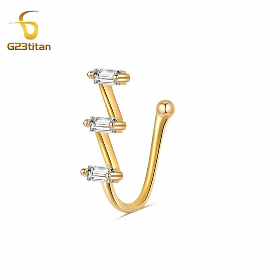 Body Jewelry Cartilage Earrings - 1pc gefälschte Nase Piercing Ring Frauen