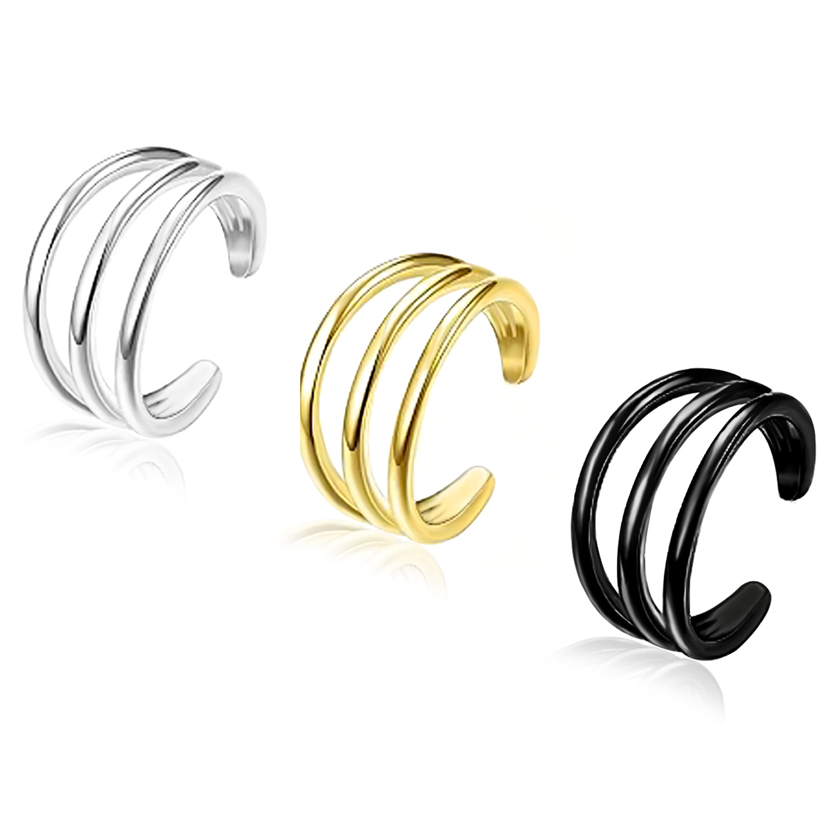 Body Jewelry Hypoallergenic - Hypoallergene Edelstahl-Ohrklemmen, Fake-Piercing-Ohrringe zum Anklipsen für