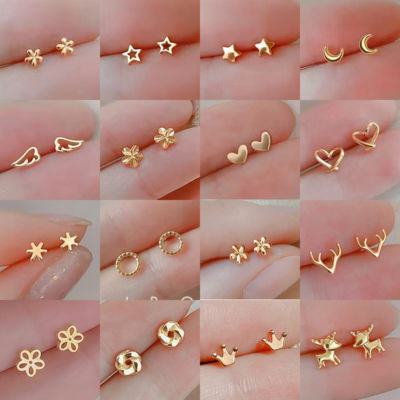 Body Jewelry Hypoallergenic - Koreanische Minimalismus Gold Farbe Kleine Blatt