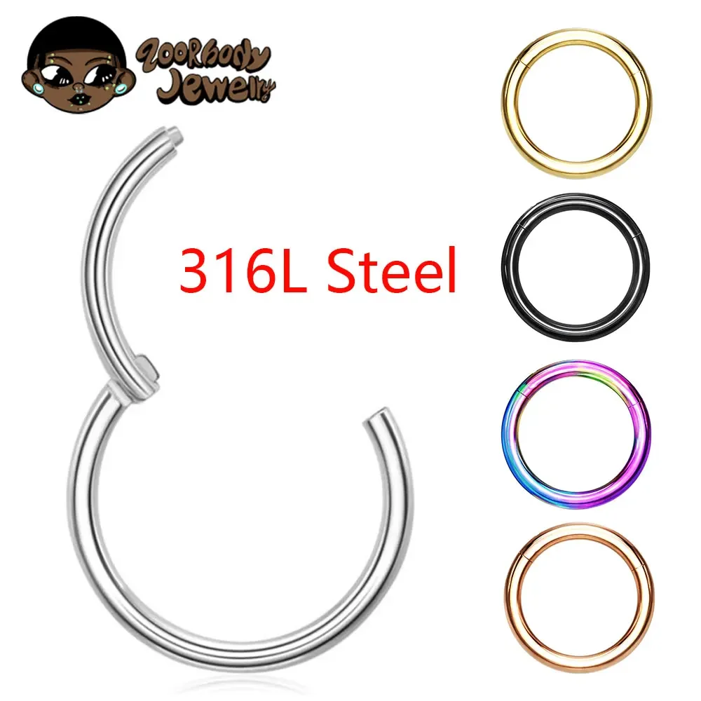 Body Piercing Quality Jewelry - 10 Stücke 316L Edelstahl Nasenring Piercing