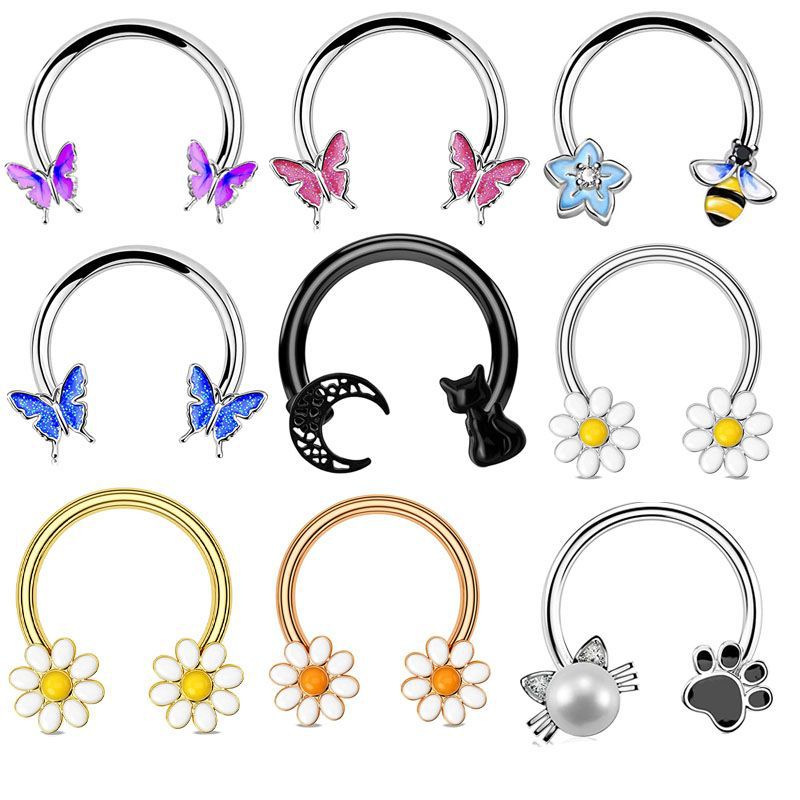 Body Jewelry Cartilage Earrings - 16G Septum Ring Daith Piercing Schmuck