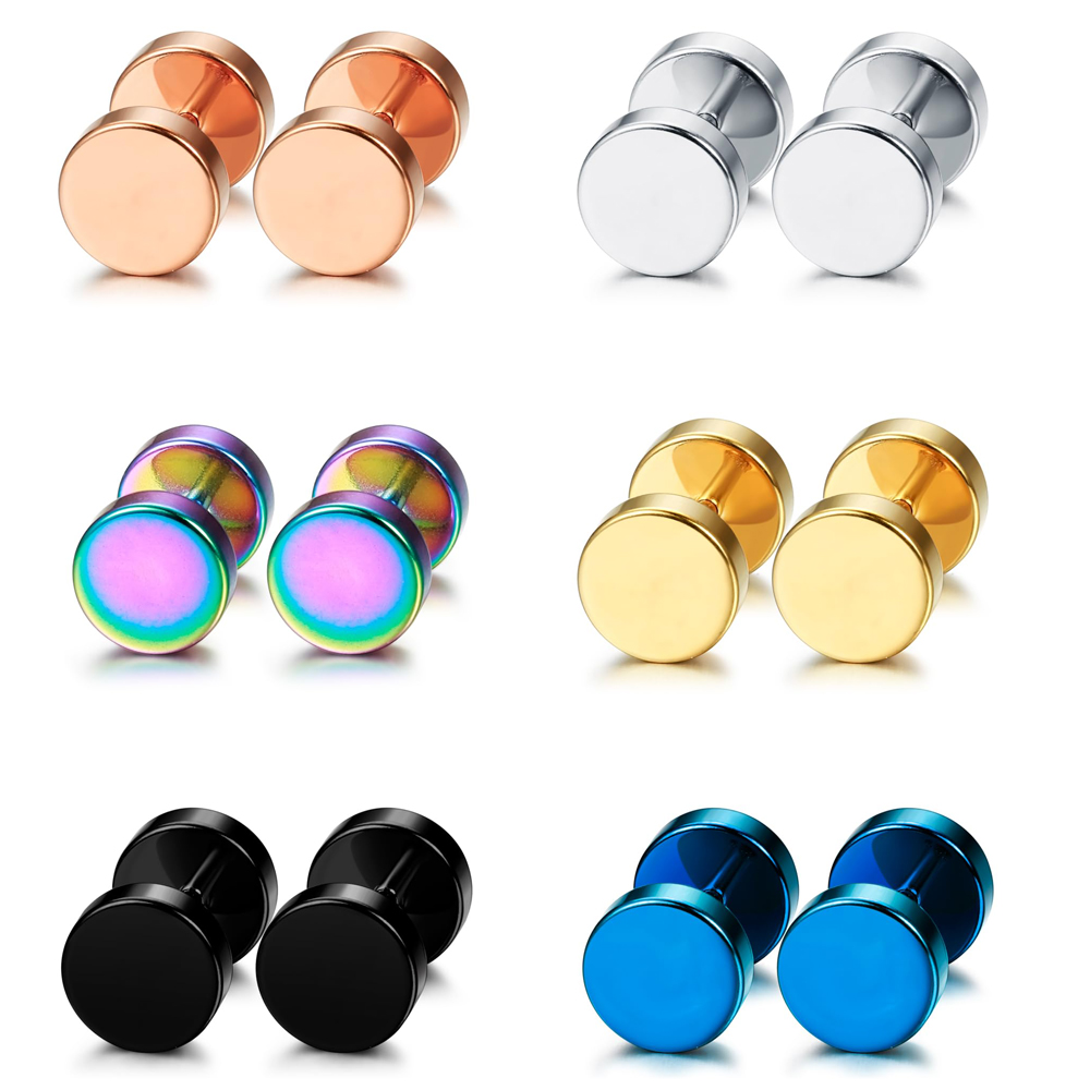 Body Jewelry Ear Gauges - 1 Paar/6 Paar Edelstahl Ohr stecker