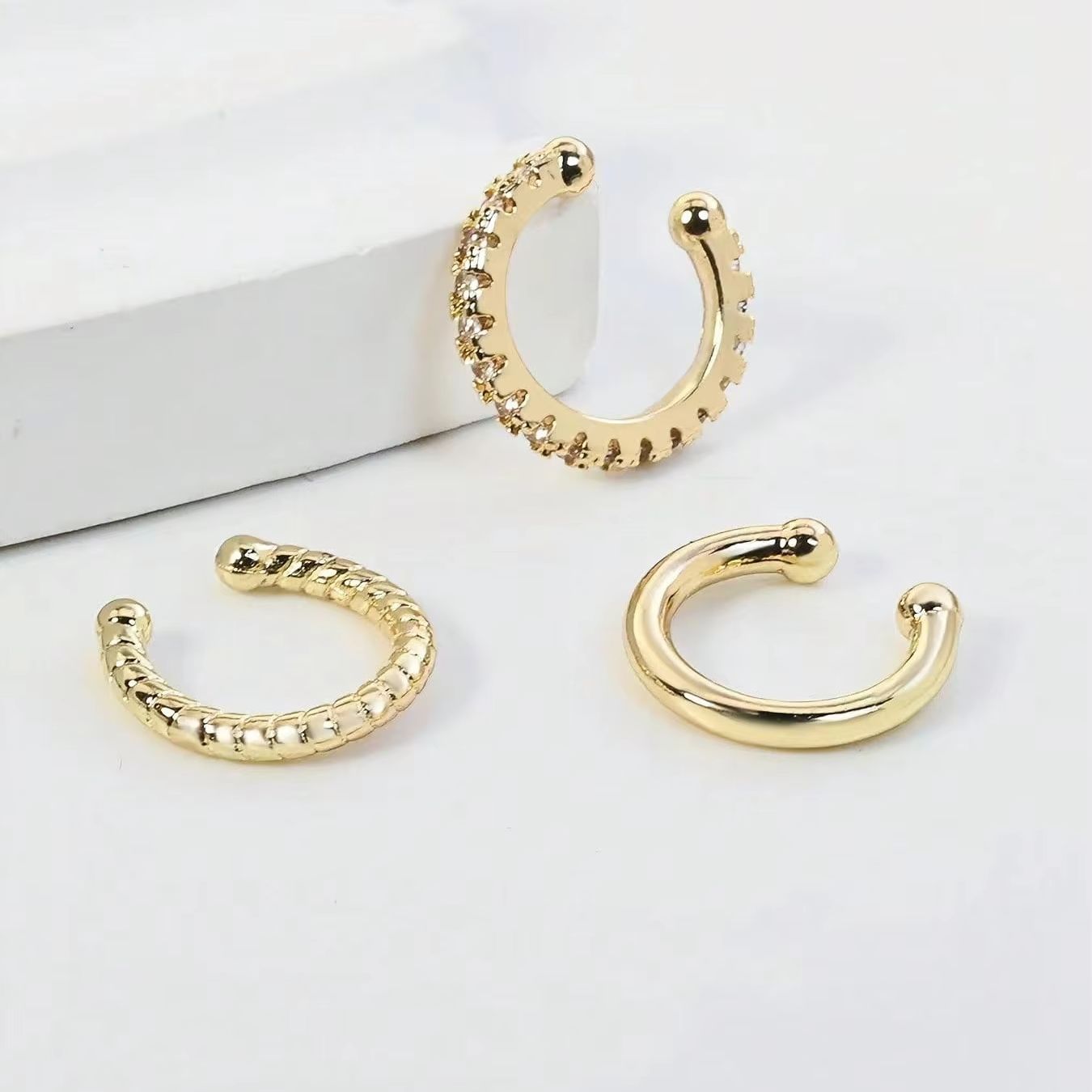 3-teiliges Ohrklemmen-Set für  – Body Jewelry Hypoallergenic Bewertung und Preis