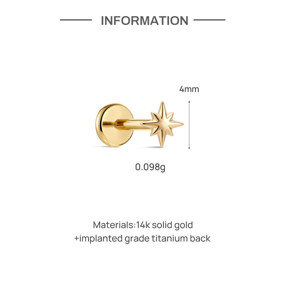 CANNER 1 Stück 14K Massivgold  – Body Jewelry Hypoallergenic Bewertung und Preis