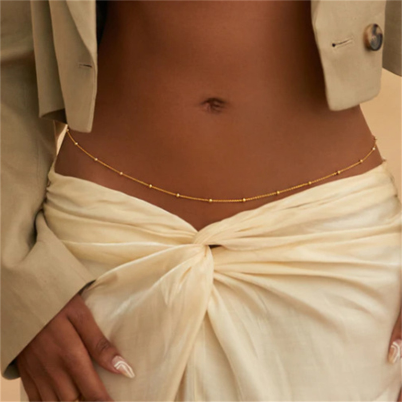 Mädchen Einfache Perlen Bauchk – Body Jewelry Waist Chains Bewertung und Preis
