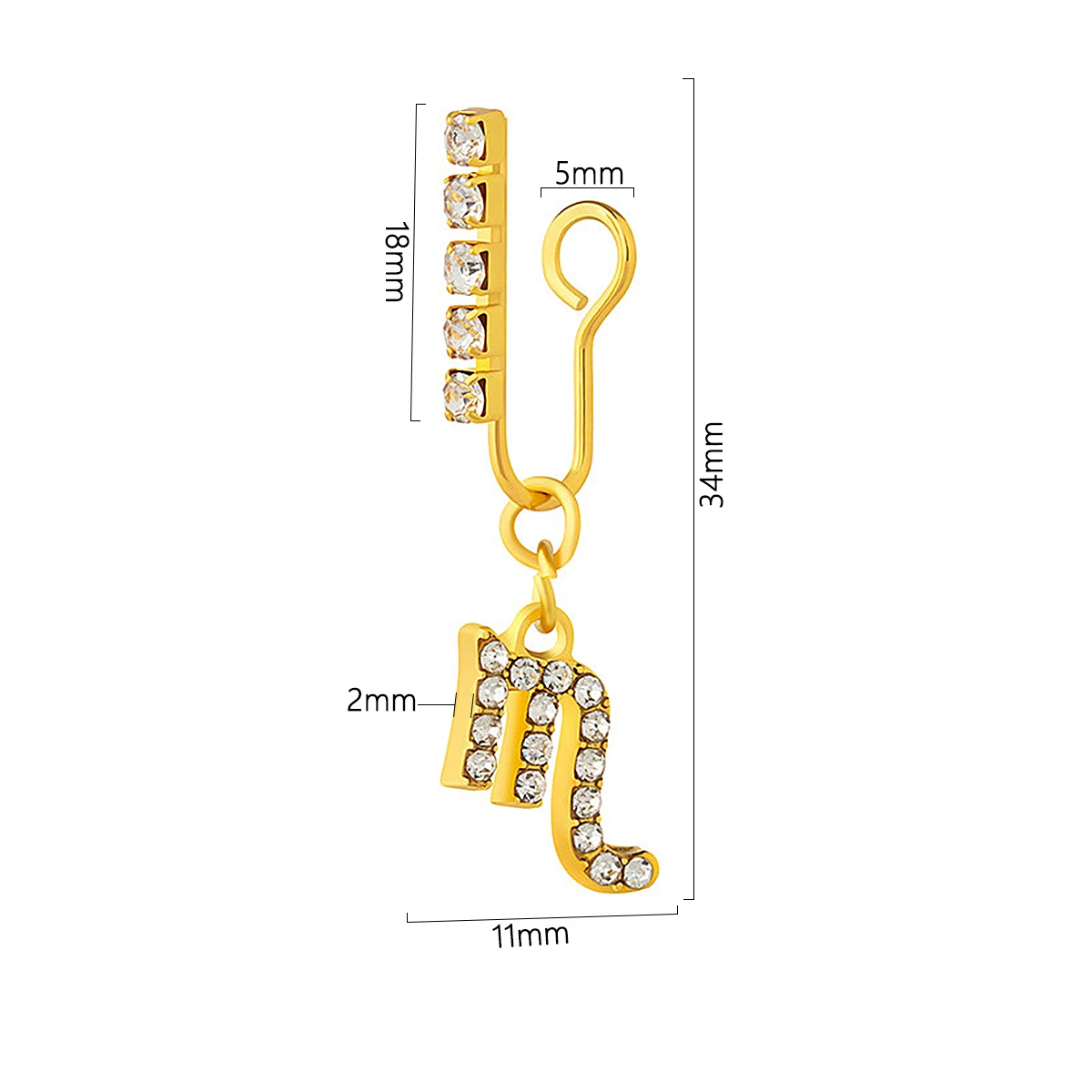2er Pack Ohr clips Metall Zirk – Body Jewelry Cartilage Earrings Bewertung und Preis
