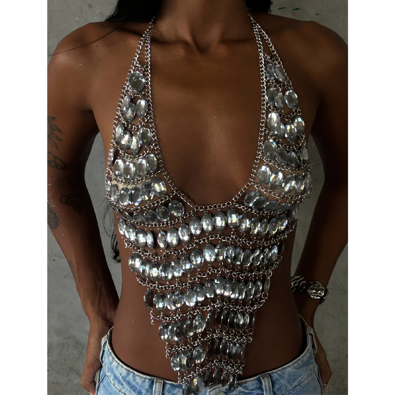Handgefertigtes Rückenfreies S – Body Jewelry Rhinestone Bewertung und Preis
