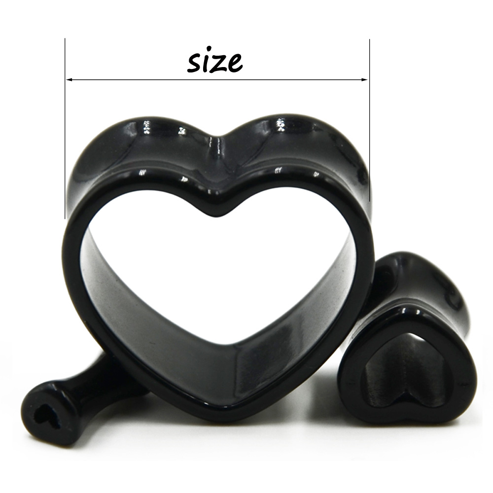 Acryl Liebe Schwarz Weiß Herzf – Body Jewelry Ear Gauges Bewertung und Preis