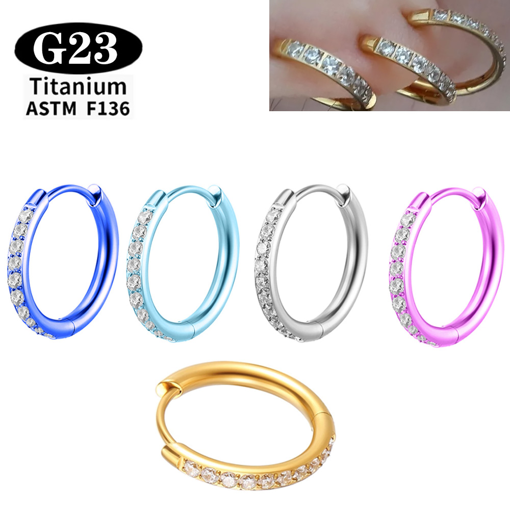 ASTM F136 G23 Titan-CZ-Kreolen – Body Piercing Quality Jewelry Bewertung und Preis
