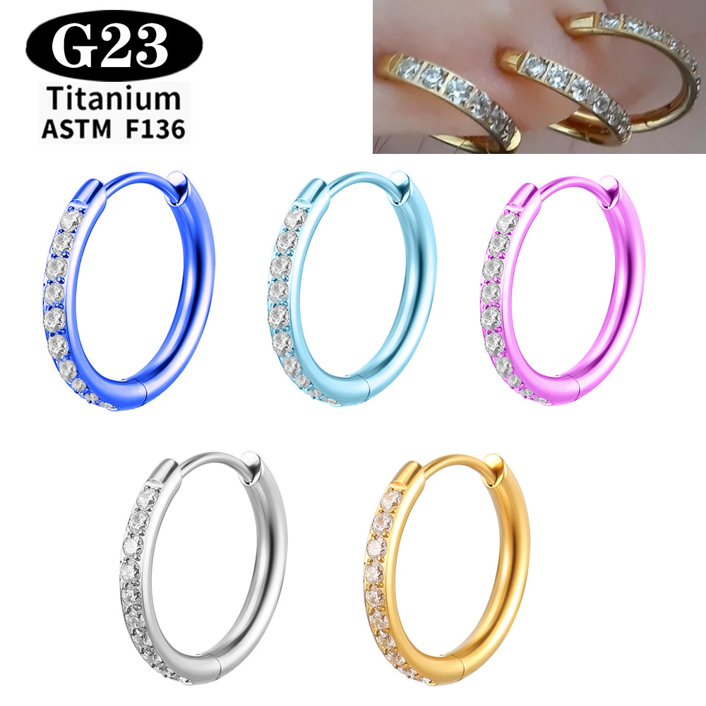 ASTM F136 G23 Titan-CZ-Kreolen – Body Piercing Quality Jewelry Bewertung und Preis