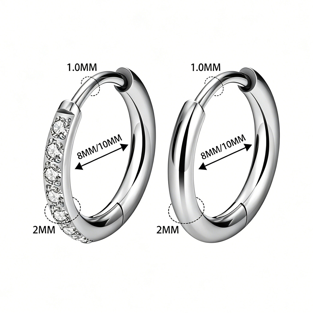 ASTM F136 G23 Titan-CZ-Kreolen – Body Piercing Quality Jewelry Bewertung und Preis