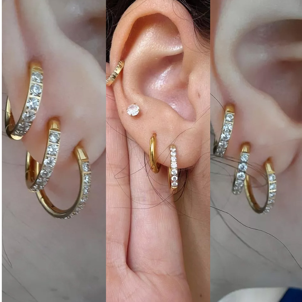 ASTM F136 G23 Titan-CZ-Kreolen – Body Piercing Quality Jewelry Bewertung und Preis