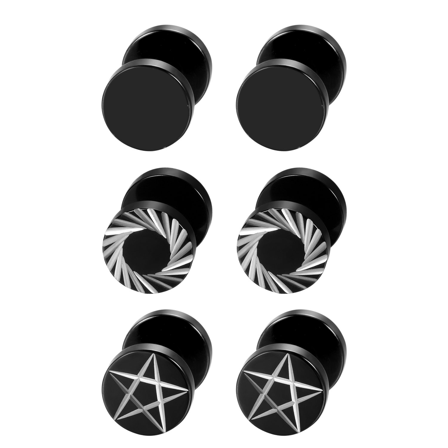 2 Stück/6 Stück schwarze Edels – Body Jewelry Ear Gauges Bewertung und Preis