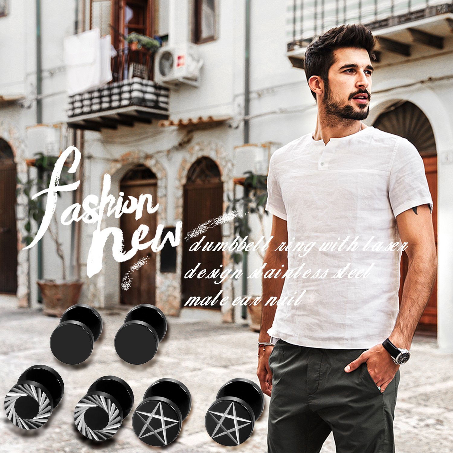 2 Stück/6 Stück schwarze Edels – Body Jewelry Ear Gauges Bewertung und Preis