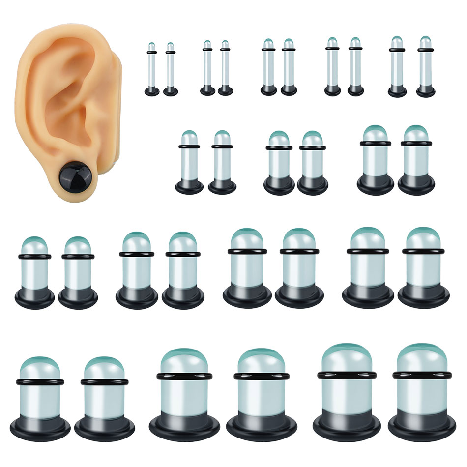 2 Stück Glas-Ohrmessgeräte, De – Body Jewelry Ear Gauges Bewertung und Preis