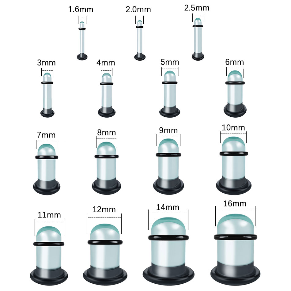 2 Stück Glas-Ohrmessgeräte, De – Body Jewelry Ear Gauges Bewertung und Preis