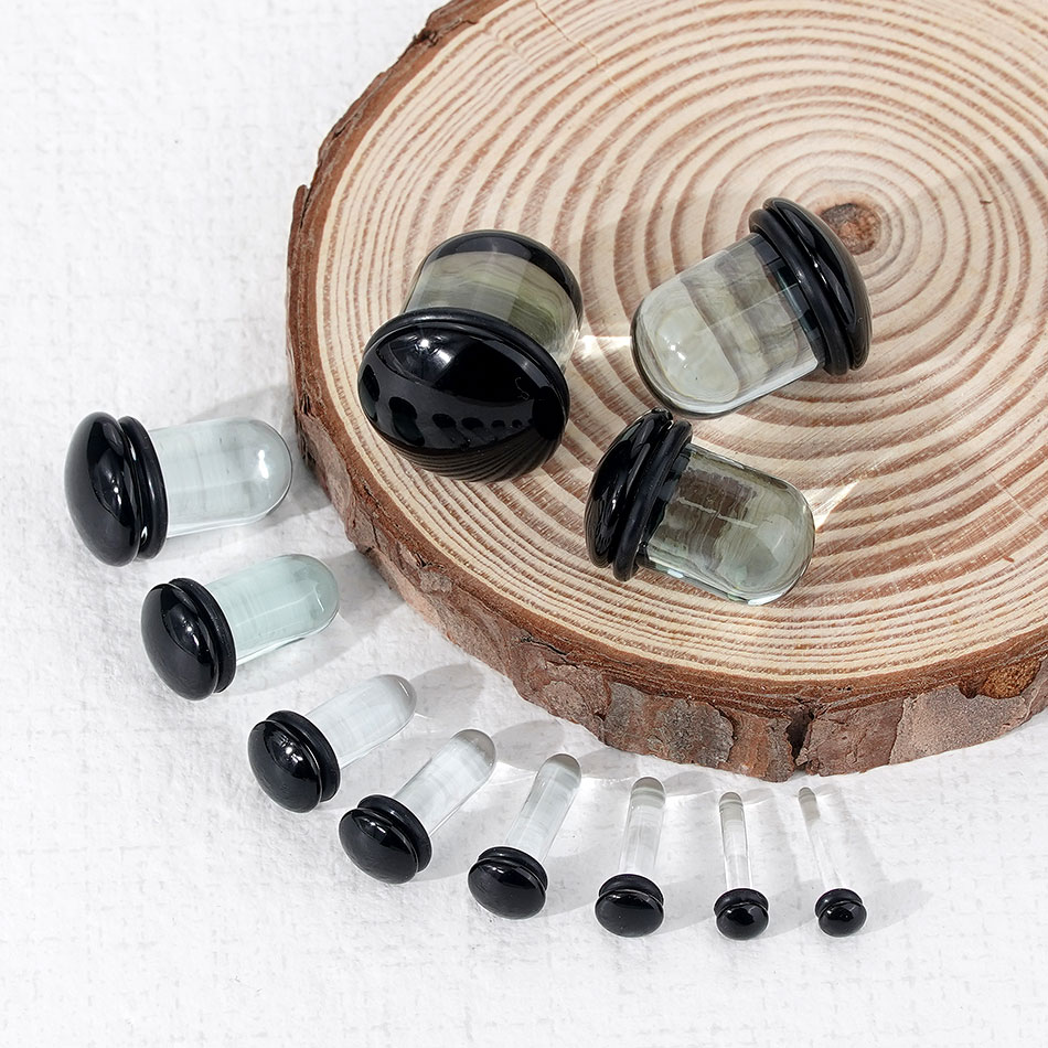 2 Stück Glas-Ohrmessgeräte, De – Body Jewelry Ear Gauges Bewertung und Preis