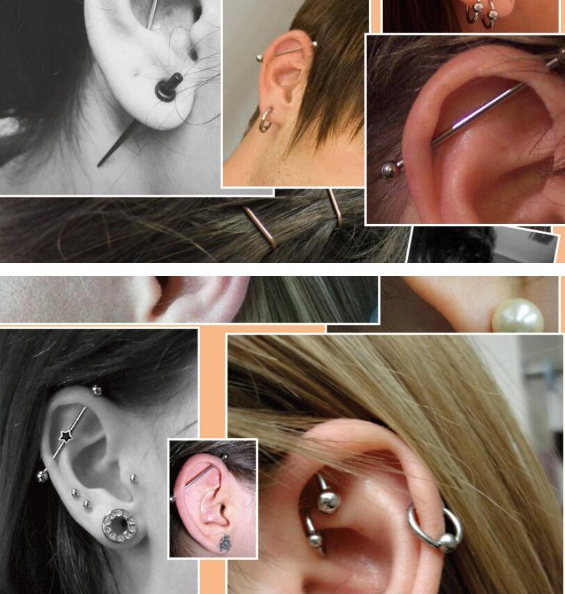 2 Stück 0,8mm Edelstahl lange  – Industrial Barbell Long Bewertung und Preis
