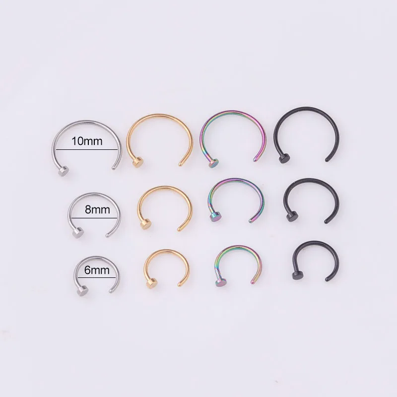 5 Stück/Set 20G Nasenring, 6mm – Body Jewelry Hypoallergenic Bewertung und Preis