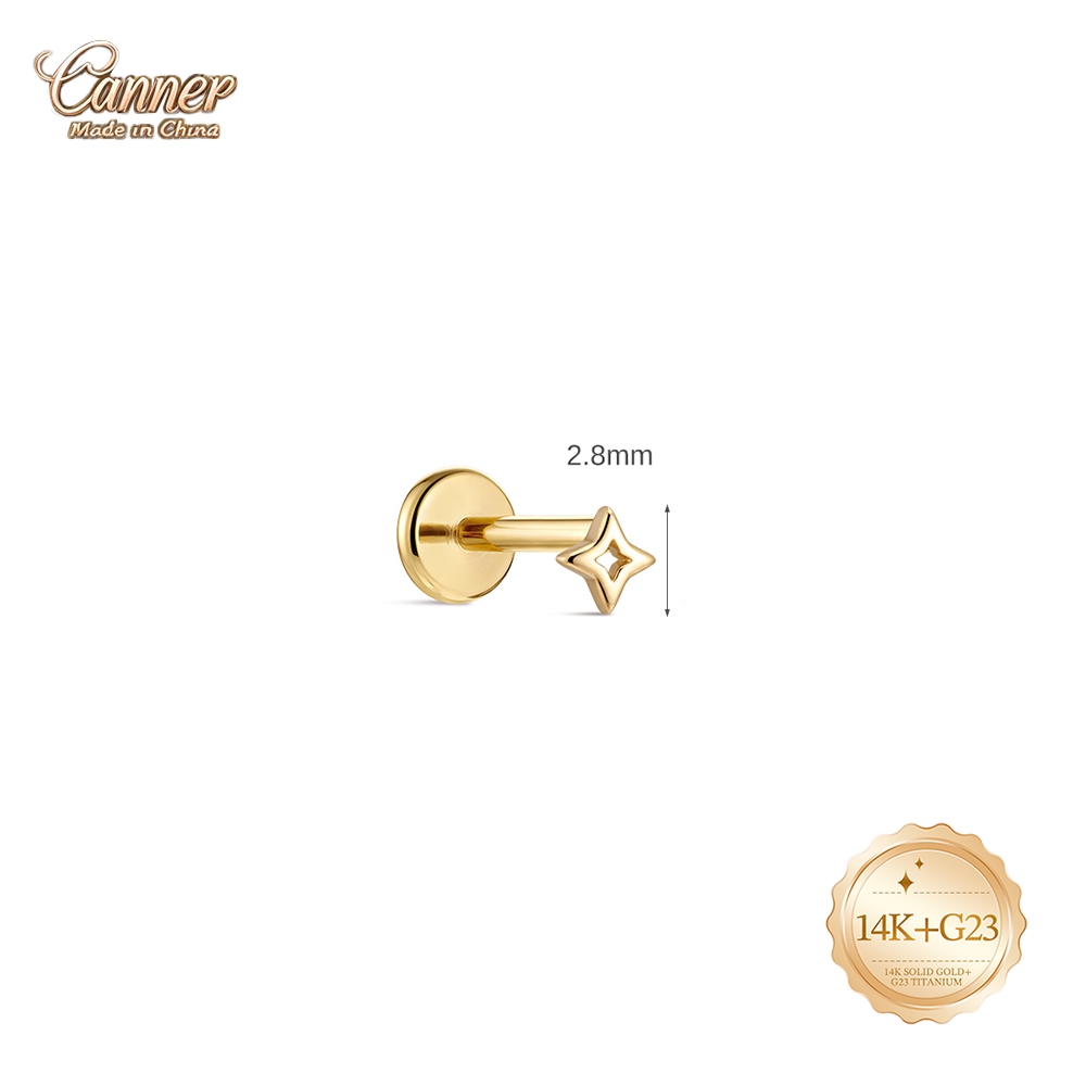CANNER 14K Massivgold Hohlster – Body Jewelry Hypoallergenic Bewertung und Preis