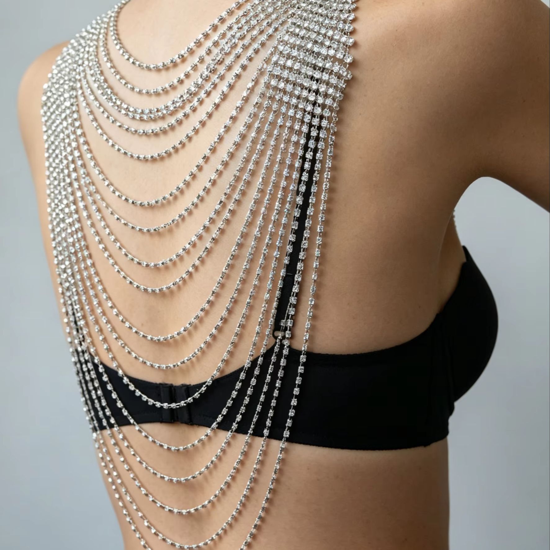 Stilvolle Mehrschichtige Körpe – Body Jewelry Rhinestone Bewertung und Preis