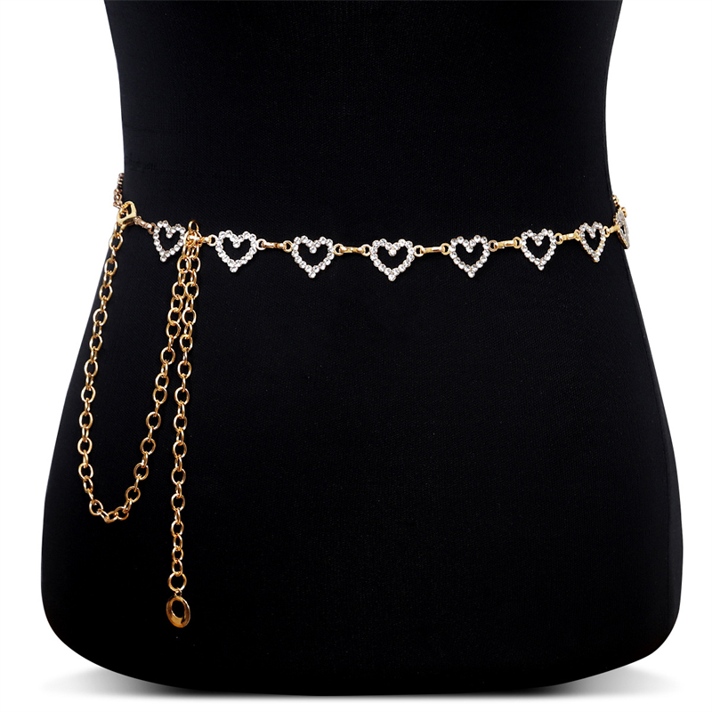 Modische Strass-Herz-Taillenke – Body Jewelry Rhinestone Bewertung und Preis
