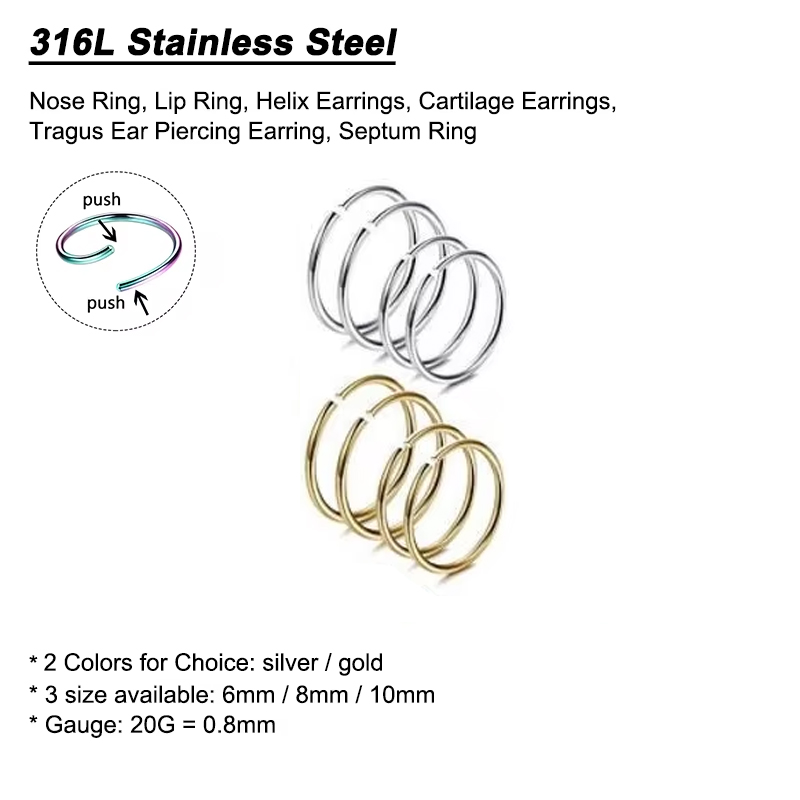 6 Stück/Set Hypoallergene Nase – Body Jewelry Hypoallergenic Bewertung und Preis