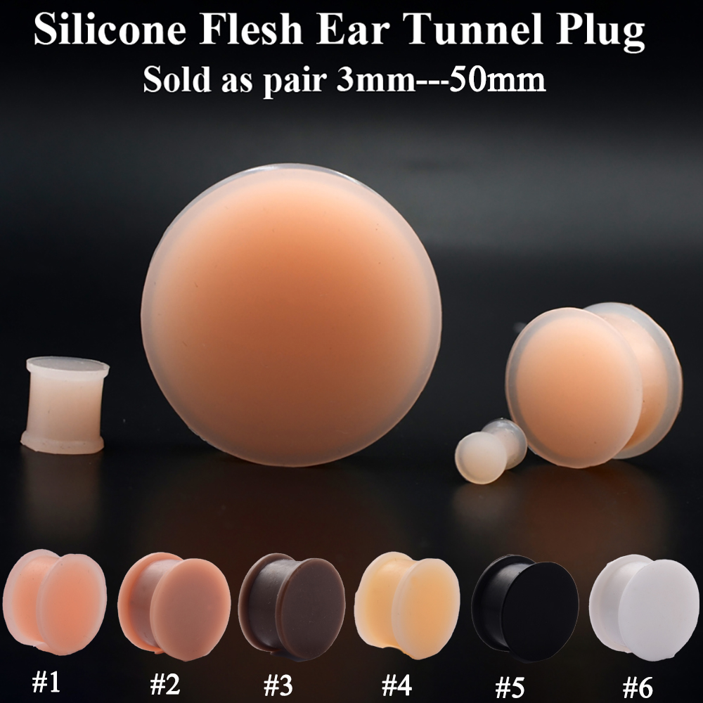 1 Paar Silikon Flexible Dicke  – Body Jewelry Ear Gauges Bewertung und Preis
