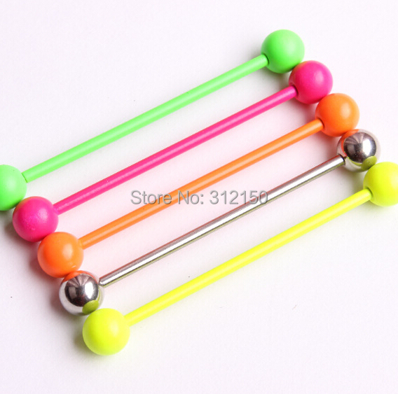 2 Stück 14G 1,6 mm Zungenring  – Industrial Barbell Long Bewertung und Preis