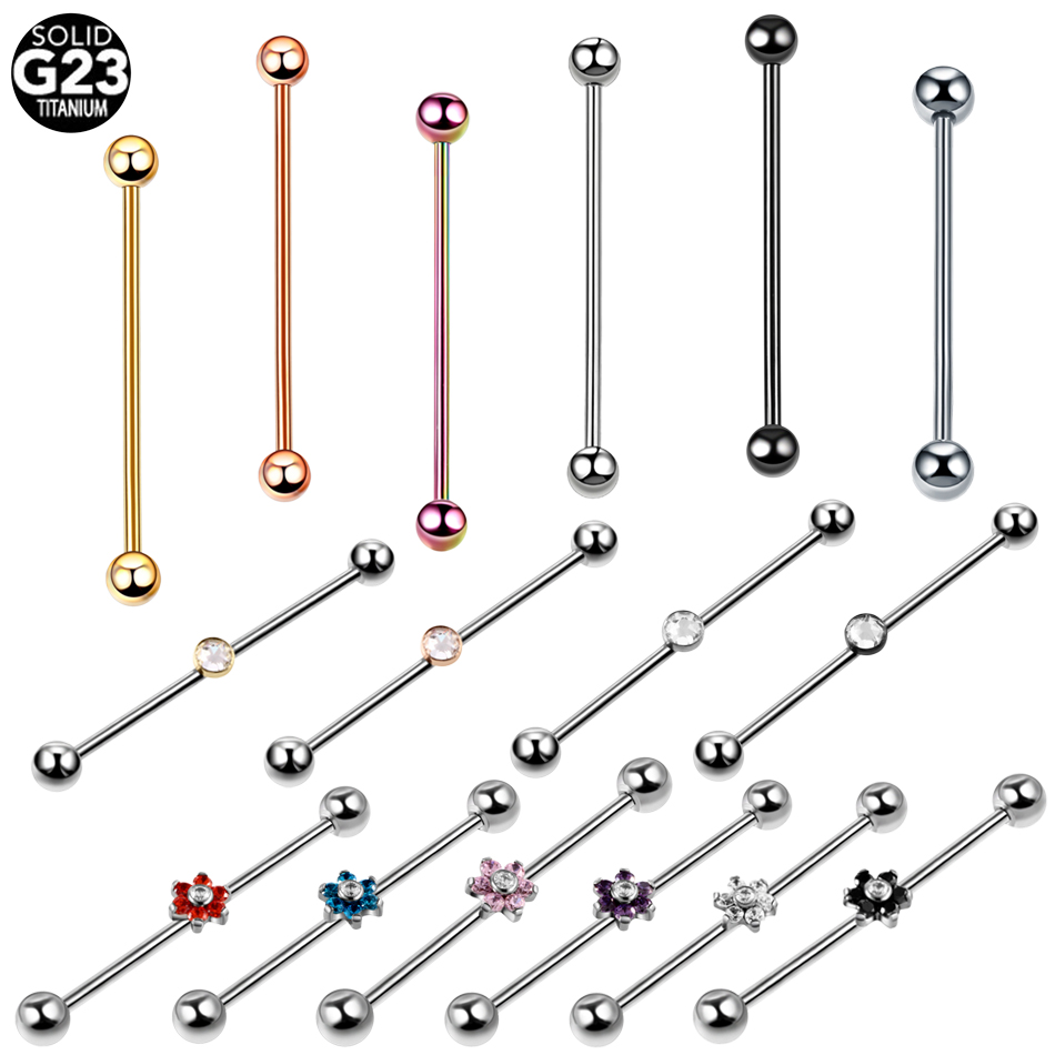 1PC Titan Piercing Edelstein I – Industrial Barbell Long Bewertung und Preis