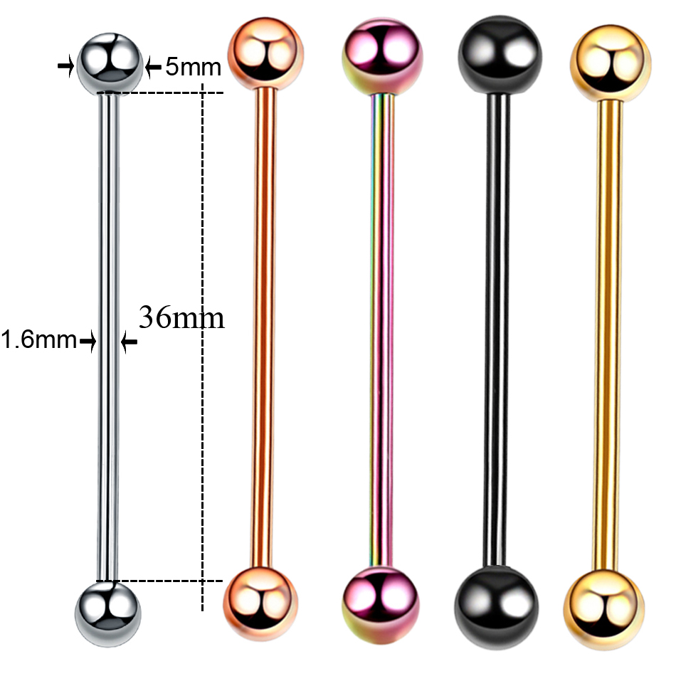 1PC Titan Piercing Edelstein I – Industrial Barbell Long Bewertung und Preis