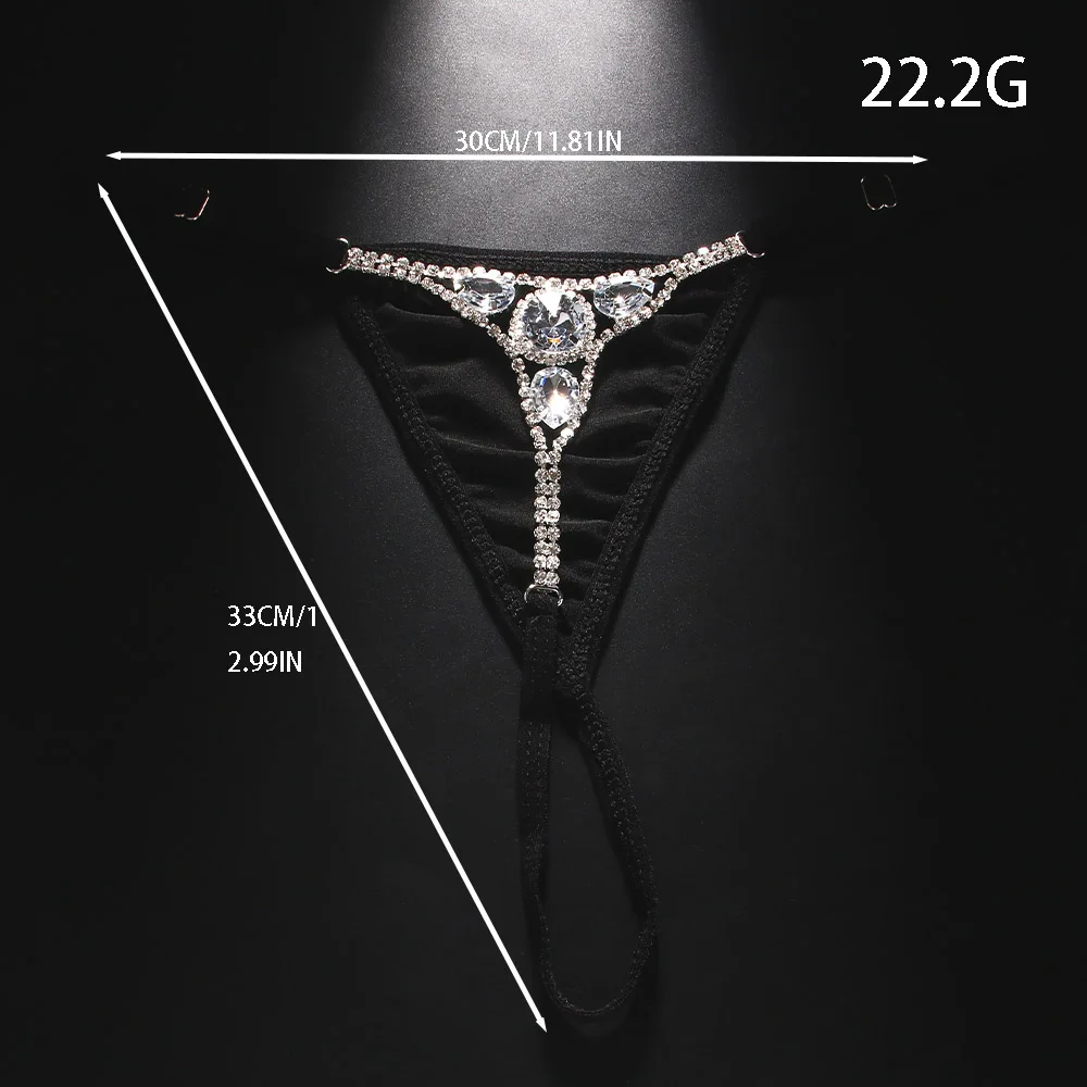 Sexy runder Strass-Tanga, vers – Body Jewelry Rhinestone Bewertung und Preis