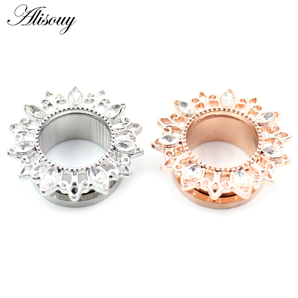 Alisouy 2 Stück Edelstahl Blum – Body Jewelry Ear Gauges Bewertung und Preis