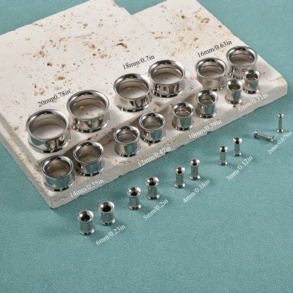 1 Paar/12 Paar Set Edelstahl-O – Body Jewelry Ear Gauges Bewertung und Preis