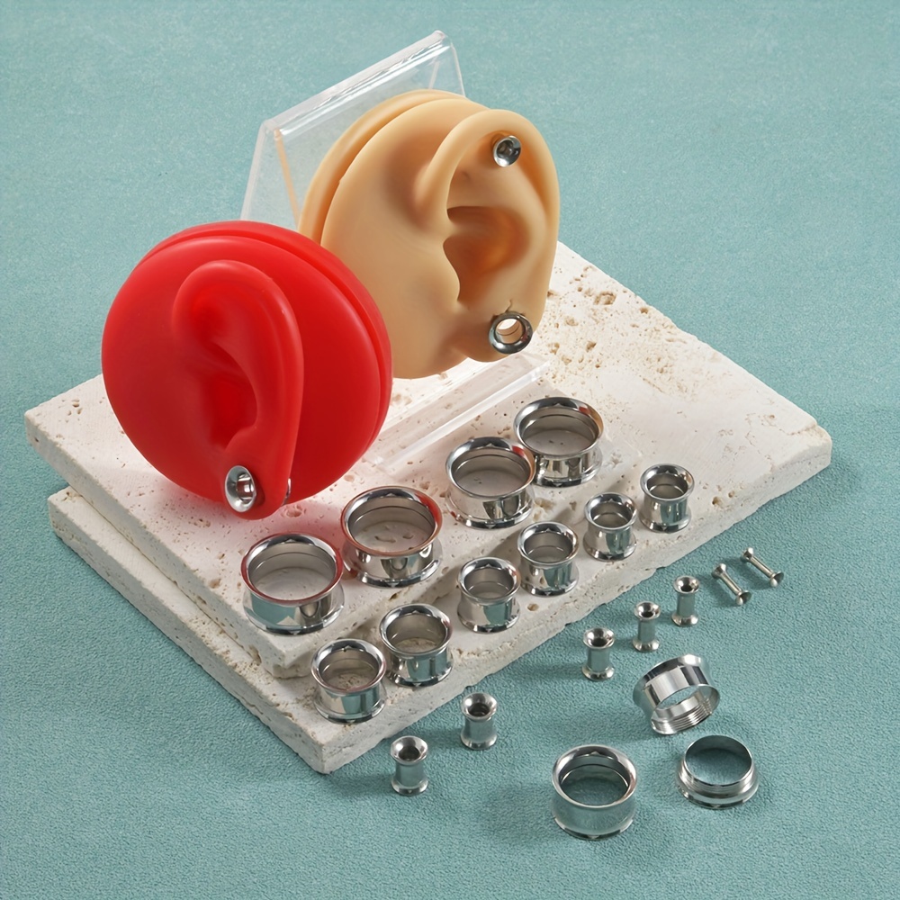 1 Paar/12 Paar Set Edelstahl-O – Body Jewelry Ear Gauges Bewertung und Preis
