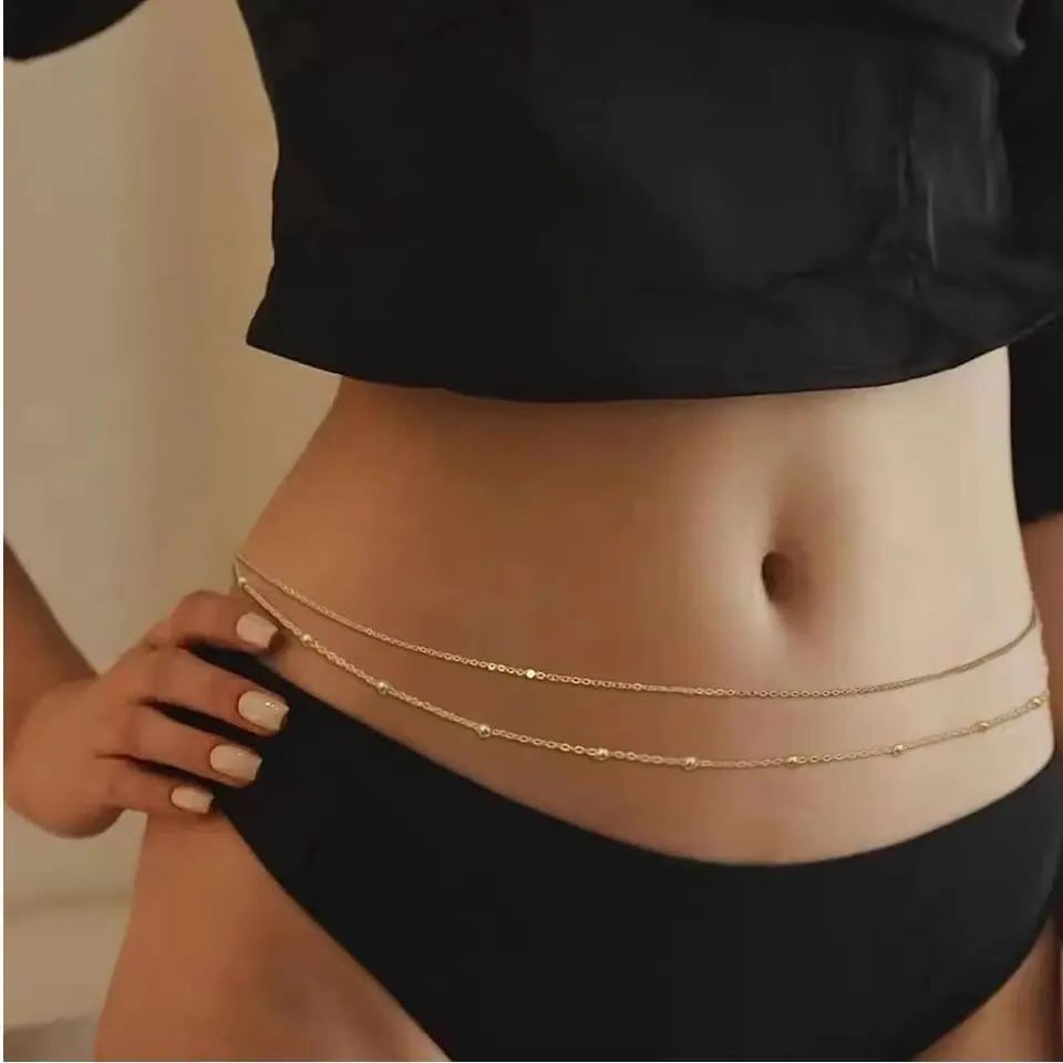 HipHop Doppelschichten Bauchke – Body Jewelry Waist Chains Bewertung und Preis