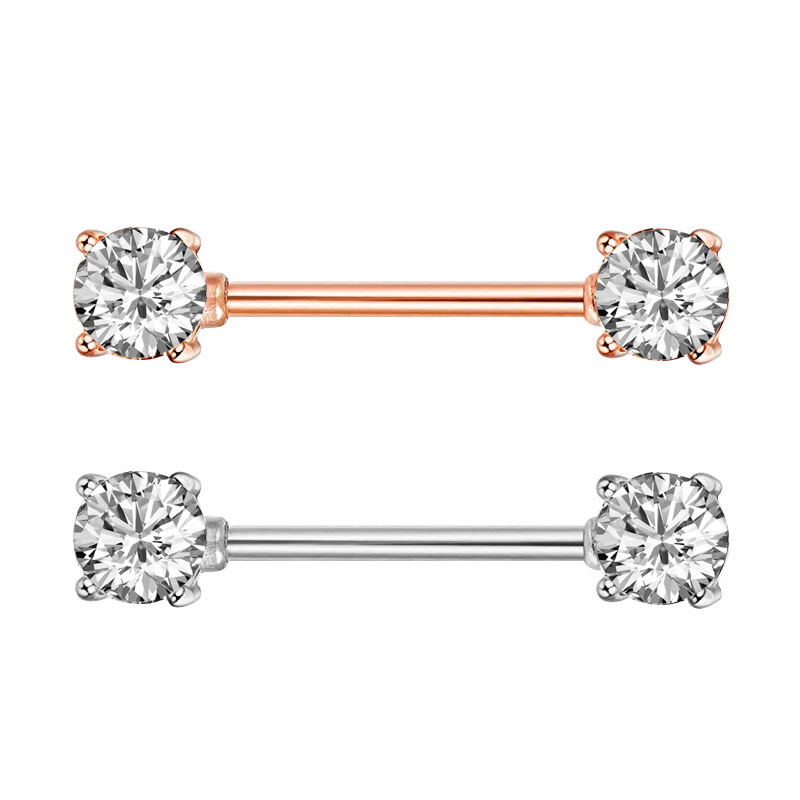 2Pcs Mode Hohe Qualität Zirkon – Body Piercing Quality Jewelry Bewertung und Preis