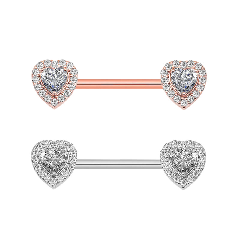 2Pcs Mode Hohe Qualität Zirkon – Body Piercing Quality Jewelry Bewertung und Preis